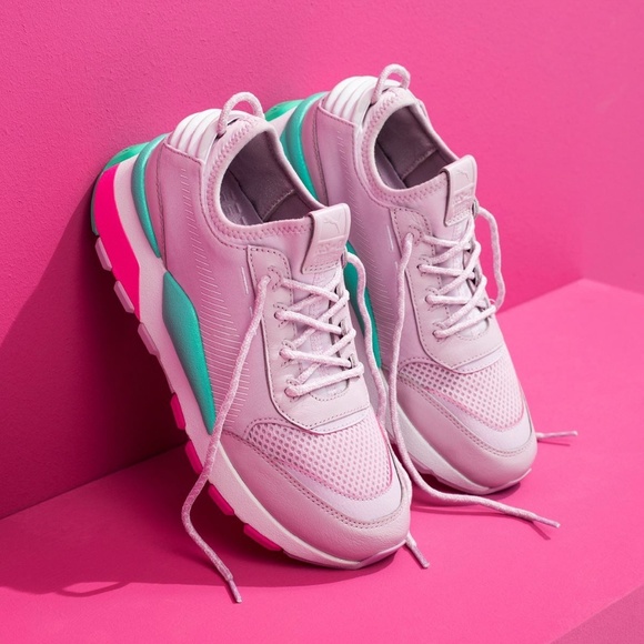 WOMEN'S PUMA RS-0 PLAY CASUAL SHOES PINK - Picture 3 of 8